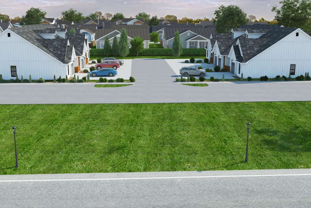 Exterior view of the community at Willow Brook Townhomes in Bossier City, Louisiana