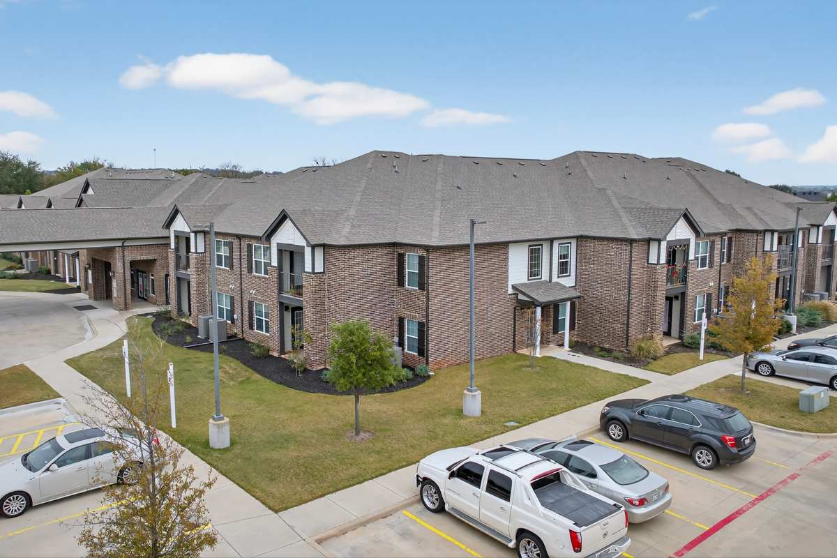 Parking facility at Hill Court Villas in Granbury, Texas