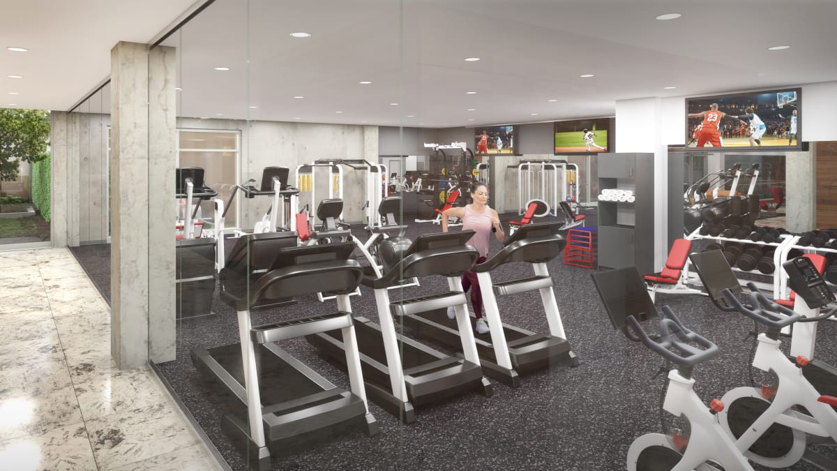 Gym at Optima Verdana™ in Wilmette, Illinois