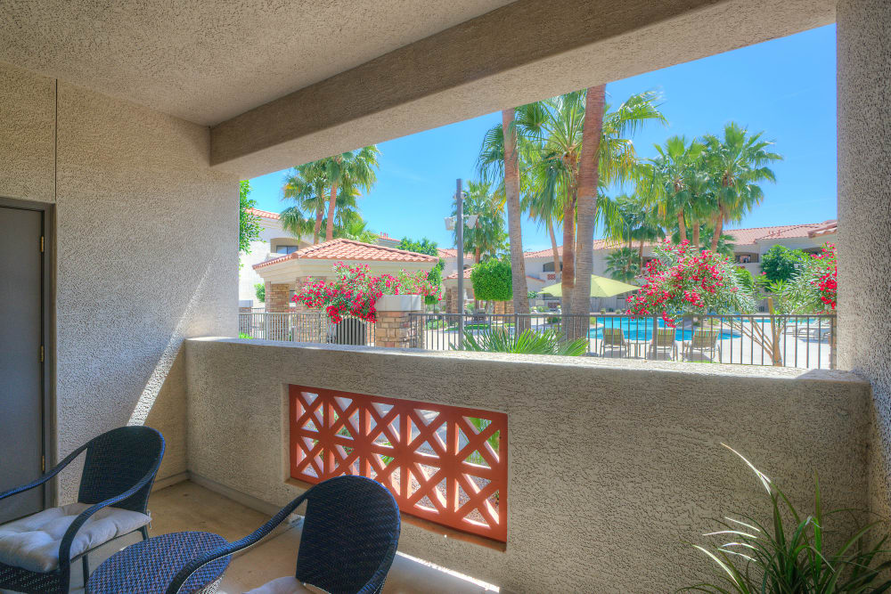 Private balcony at San Prado in Glendale, Arizona