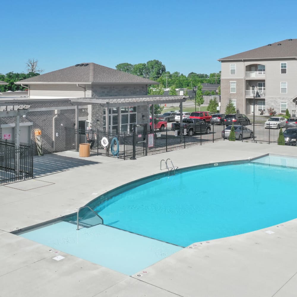 Swimming pool with sundeck at LaCabreah, Brownsburg, Indiana