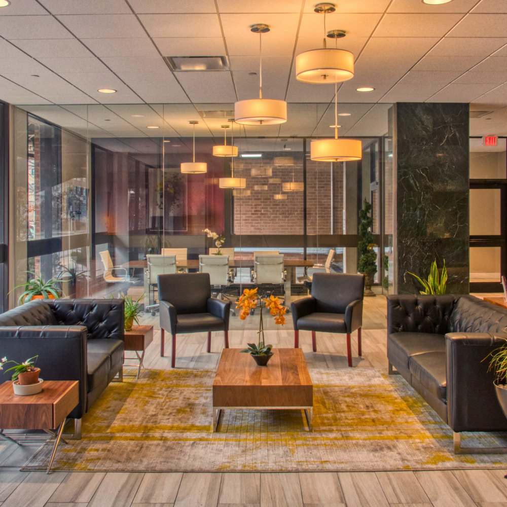 Community lobby at Del Coronado Apartments in St. Louis, Missouri