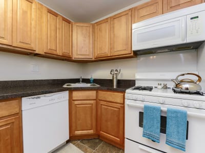 Modern kitchen at apartments in Dover, Delaware