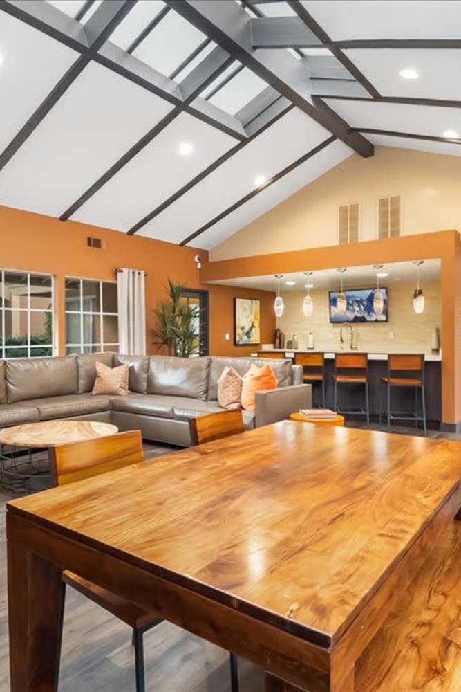 Clubhouse lounge at Mirabella Apartments in Bermuda Dunes, California