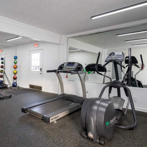 Fitness center at The Sycamores in Indianapolis,Indiana