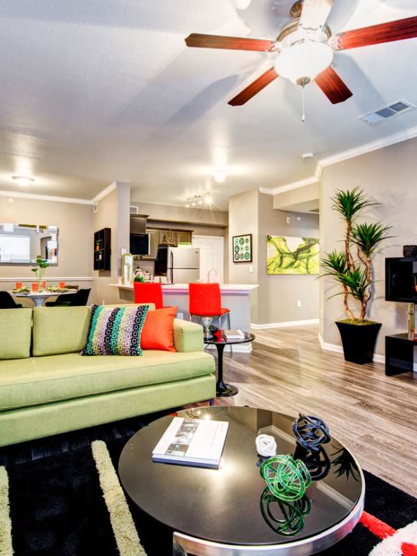 Apartment with an expansive floor plan at The Nine on Shoreline in Austin, Texas