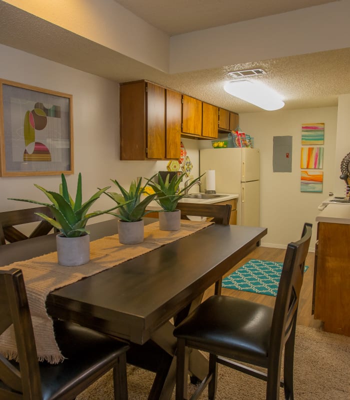 Dining room at Cimarron Trails Apartments in Norman, Oklahoma