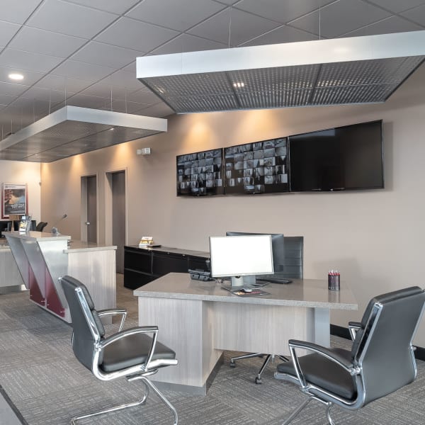 Interior of the leasing office at StorQuest Self Storage in Sacramento, California