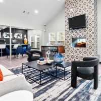 Clubhouse interior at The Azul Apartments in Dallas, Texas