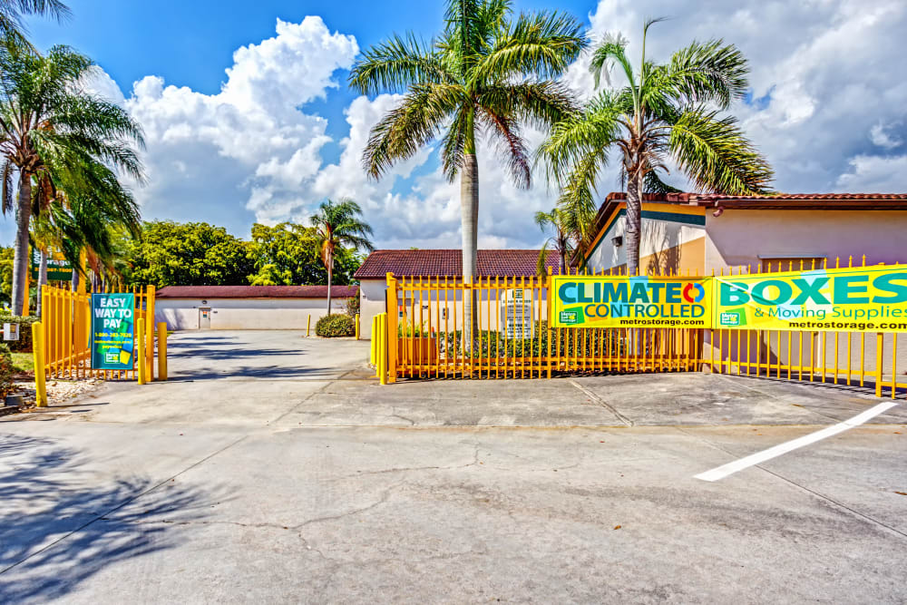 Access gate at Metro Self Storage in Fort Myers, Florida