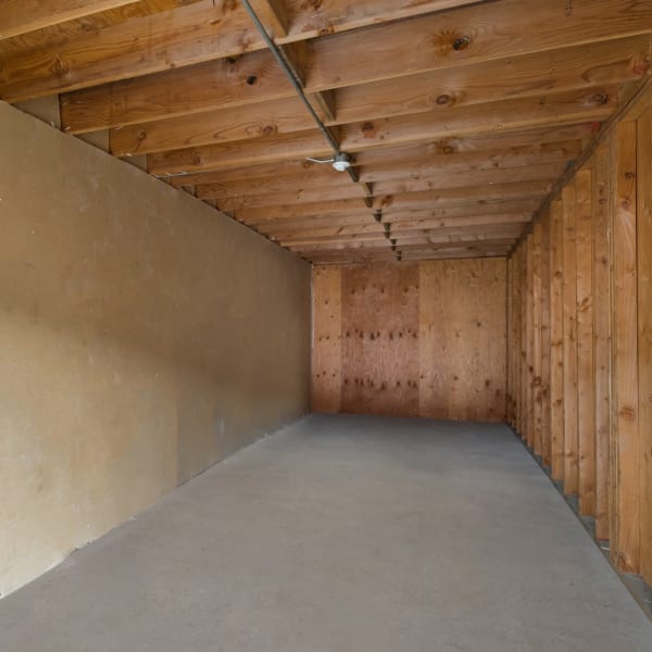 Interior of a self storage unit at StorQuest Self Storage in San Fernando, California