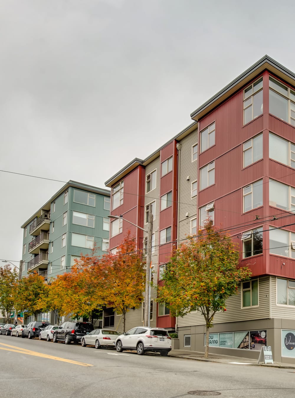 Exterior view of our urban community at Verse Seattle in Seattle, Washington