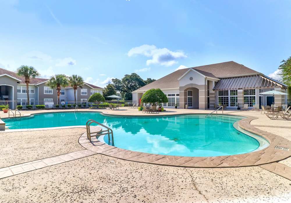 Community swimming pool at The Reserve at Kanapaha in Gainesville, Florida
