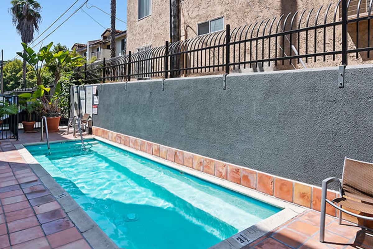 Pool at Kingsley Drive Apartments, Los Angeles, California