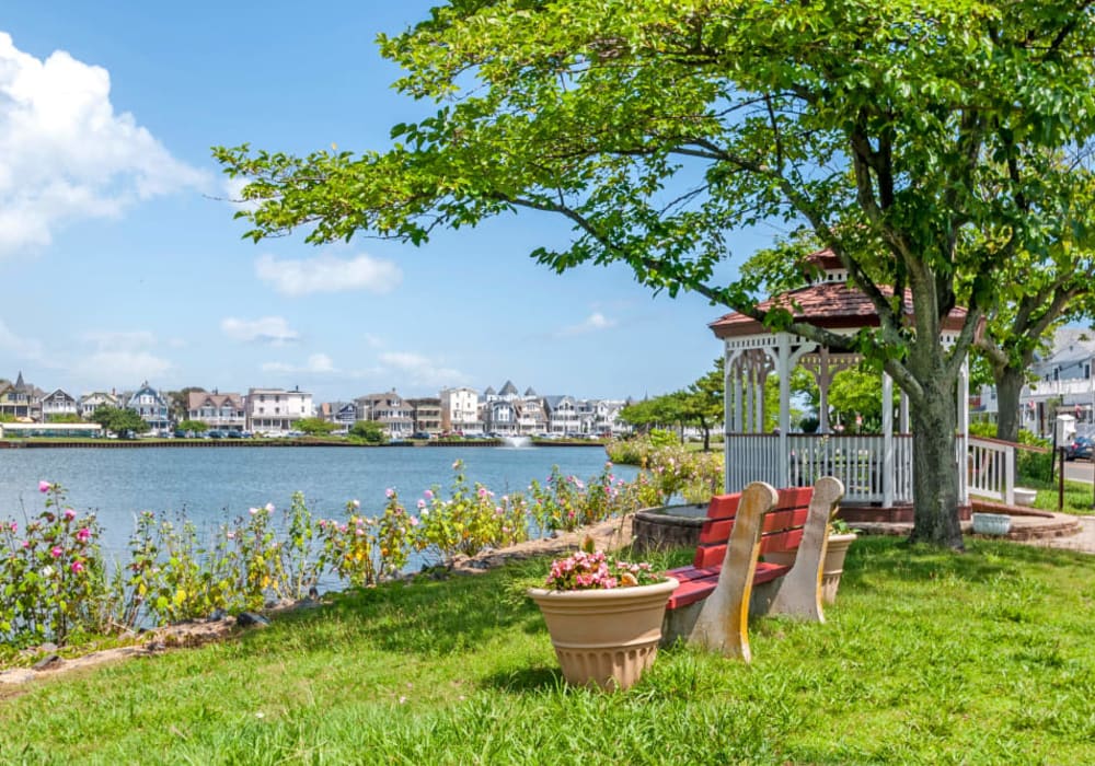 Ocean view at Terrace Lake Apartments in Bradley Beach, New Jersey