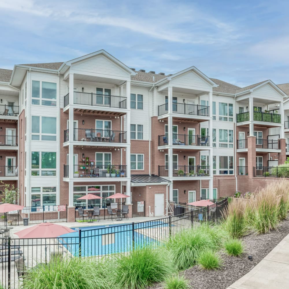 Beautiful pool area at Evergreen, Monroeville, Pennsylvania