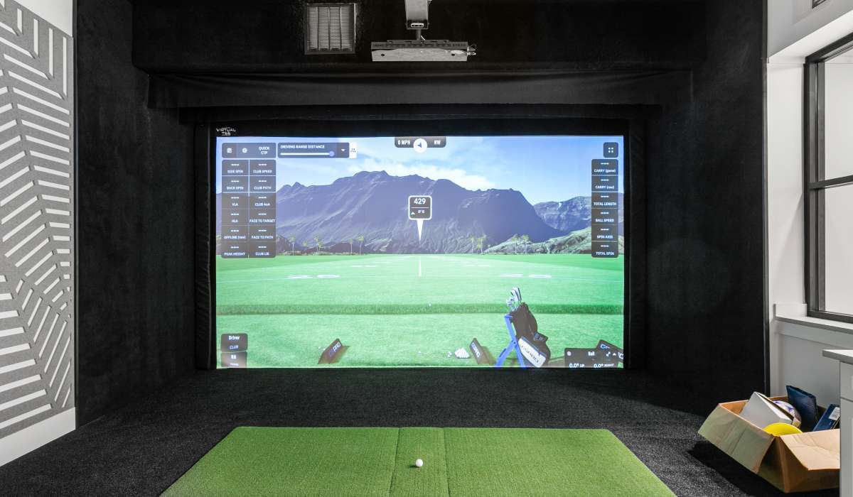Golf simulator at Keystone Mebane Towne Center in Mebane, North Carolina