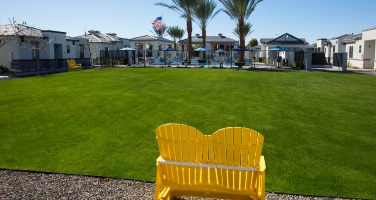 Chairs and space of event lawn at Christopher Todd Communities At Marley Park in Surprise, Arizona
