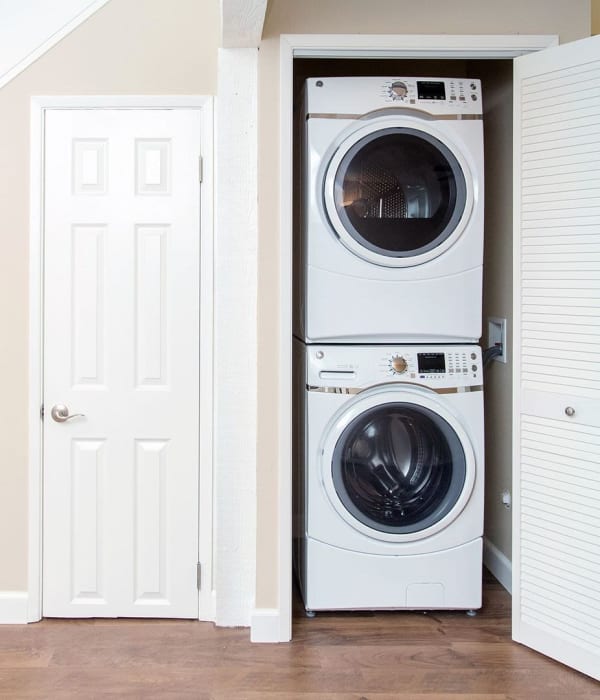 Stack washer and dryers at Madera Valley in Corte Madera, California