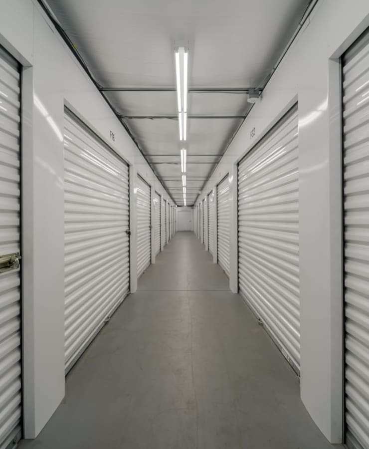 Indoor climate-controlled storage units at StorQuest Economy Self Storage in Reynoldsburg, Ohio