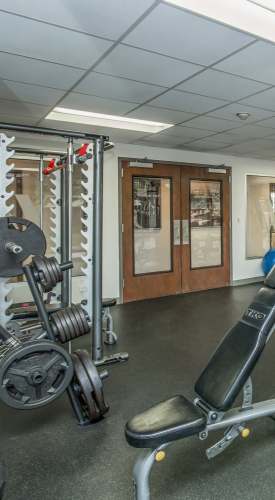 Community fitness center at Wellshire Apartments in Denver,Colorado