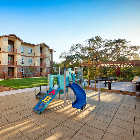 Playground at Citrine Apartments in Healdsburg, California