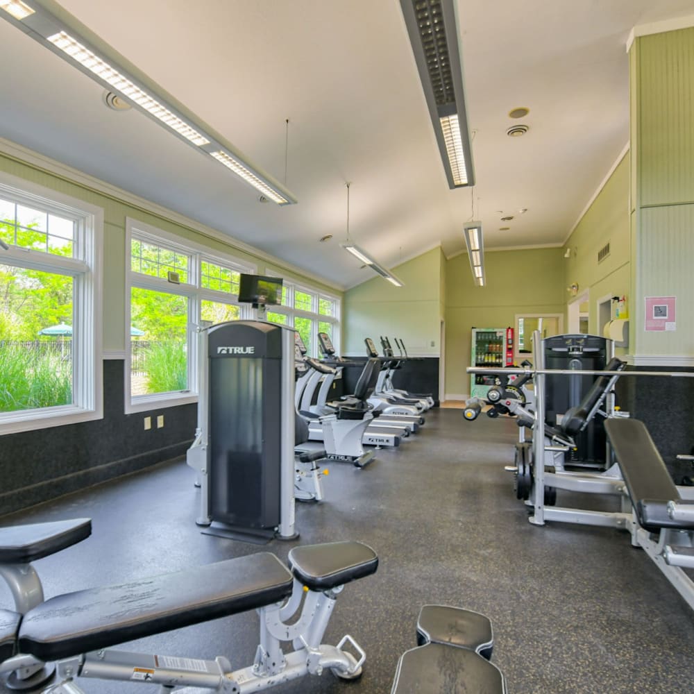 Well equipped fitness center at Hawthorne Community, Oakdale, Pennsylvania