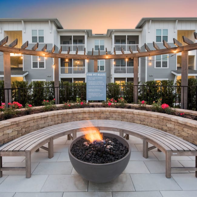 Pool fire pit at The Elysian in St Johns, Florida