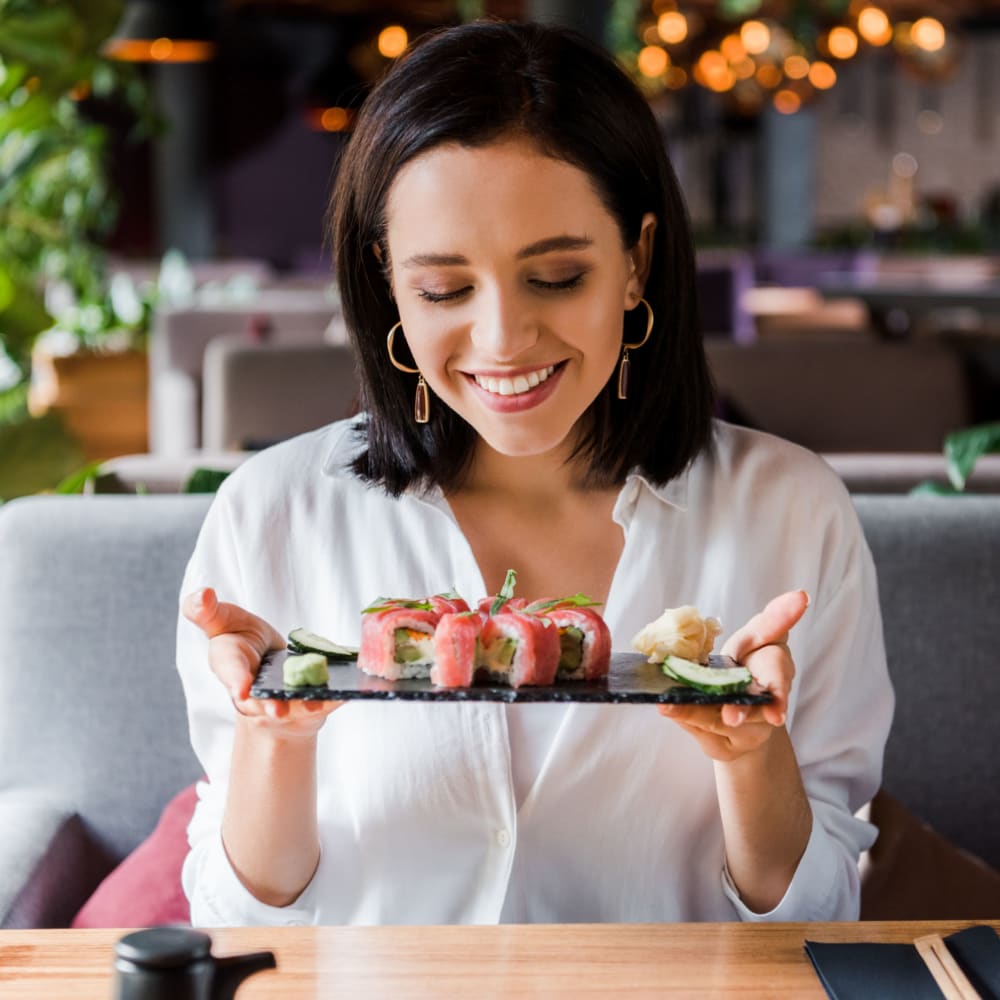 Resident out for sushi near M Street in Atlanta, Georgia