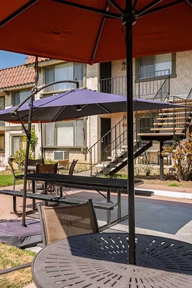 Private Patio or Balcony at Valley Pride Village in Sylmar, California