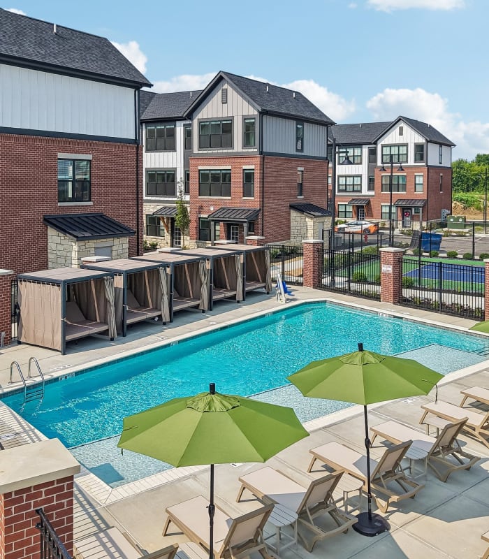 Resident pool at Whitman Villas at Gateway Park in Greenfield, Indiana