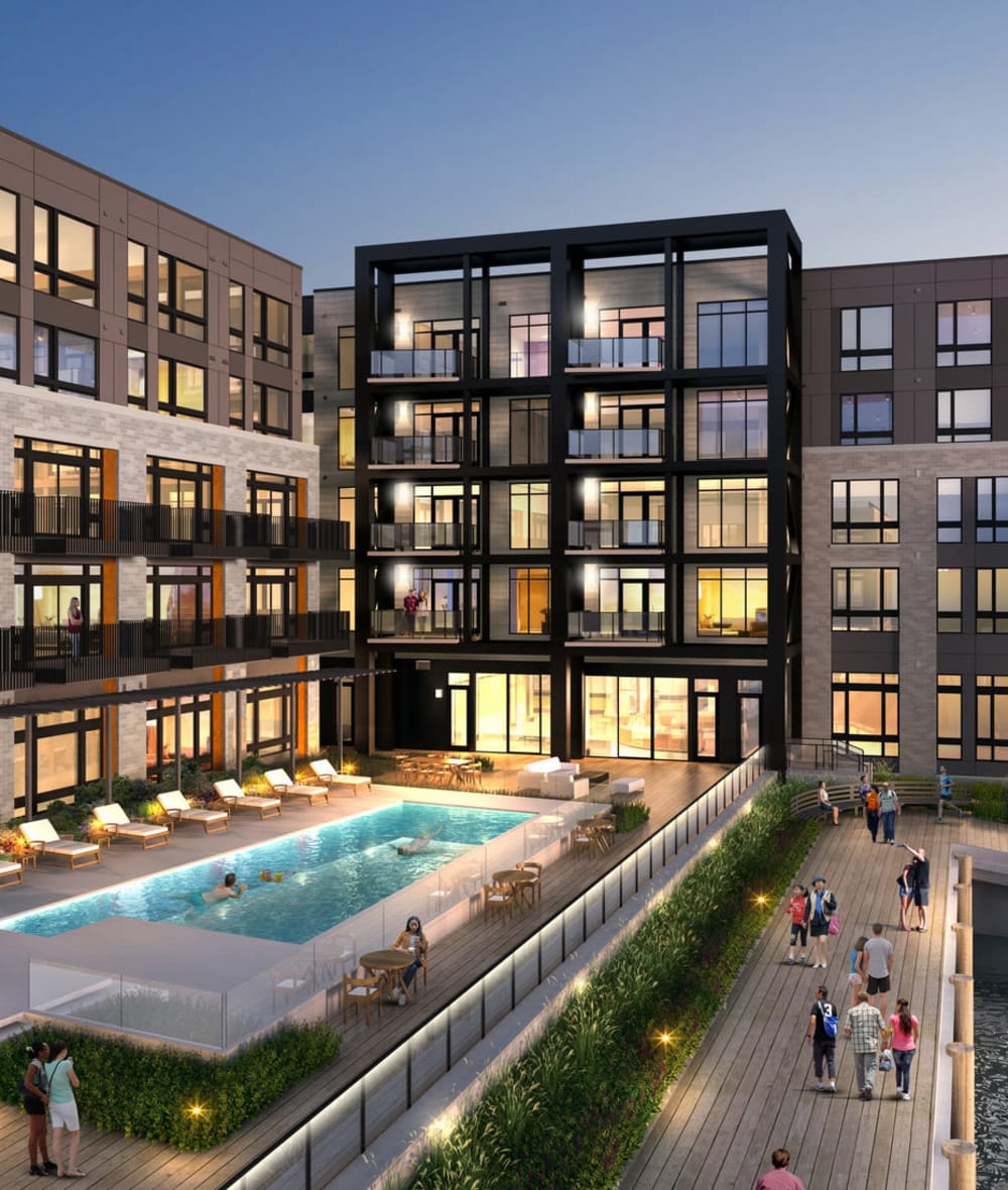 Exterior render of Elms Fells Point in Baltimore, Maryland