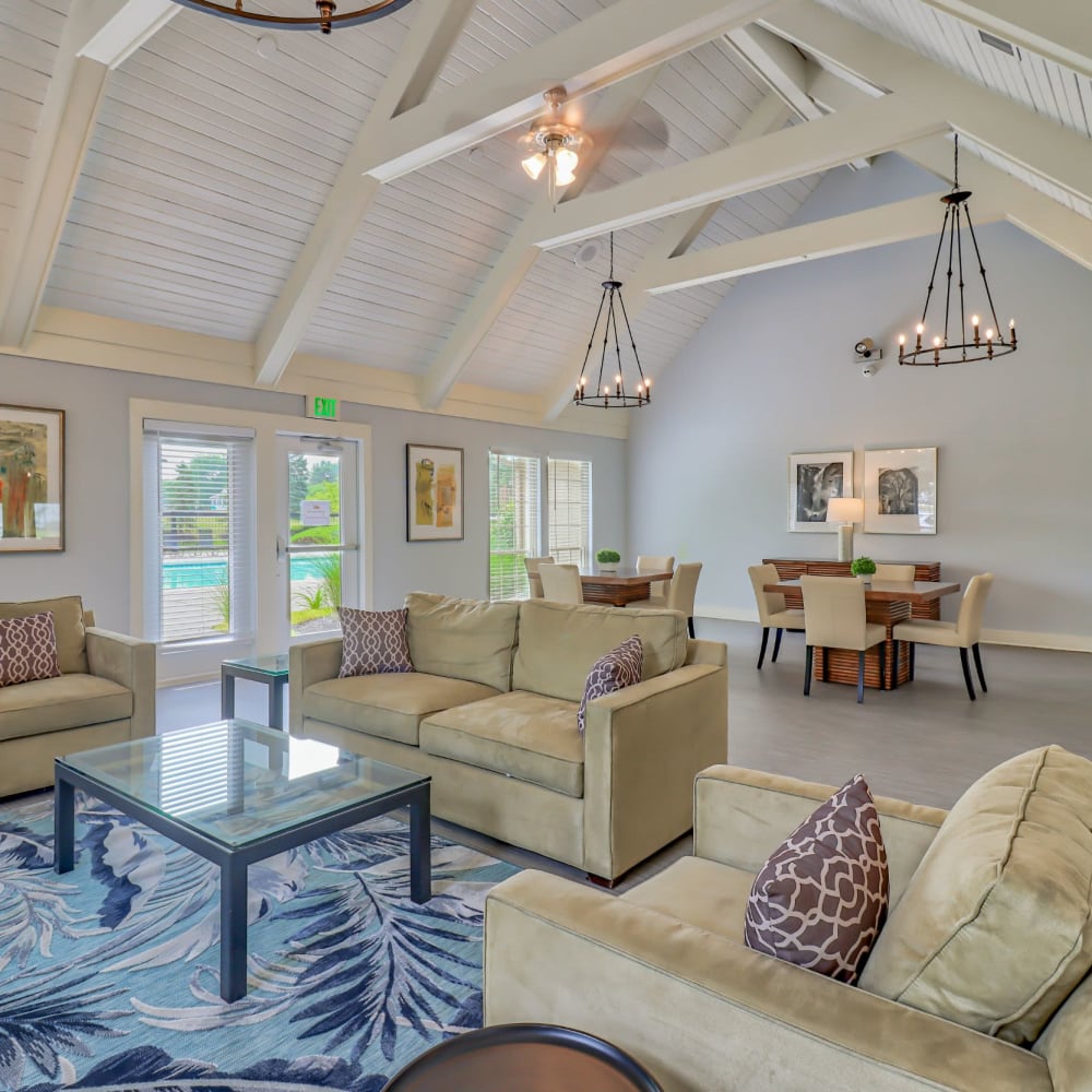 Clubhouse with comfortable furniture at Indian Creek, Reynoldsburg, Ohio