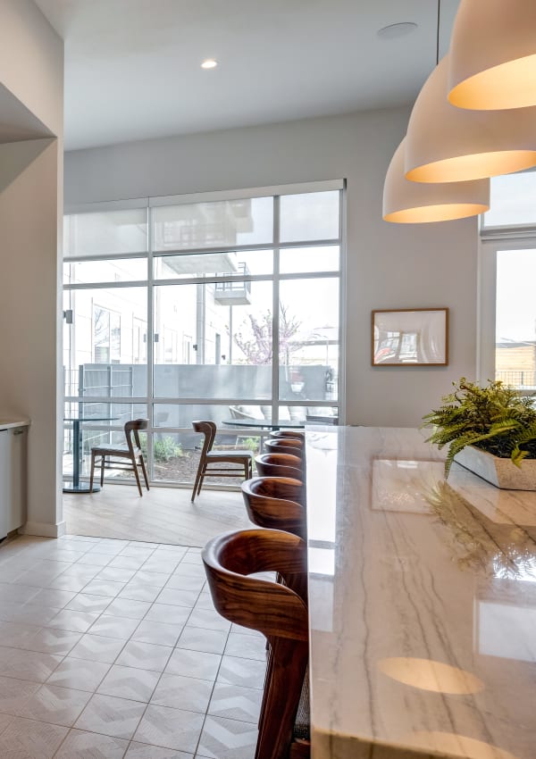 Fitness center with a smart workout mirror at 44 South in Austin, Texas