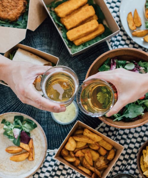 Drinks and delectable appetizers at a restaurant near Sage at Cypress Cay in Lutz, Florida