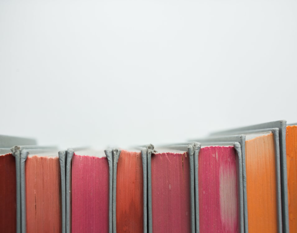 School books on a shelf at Waterstone Fremont in Fremont, California