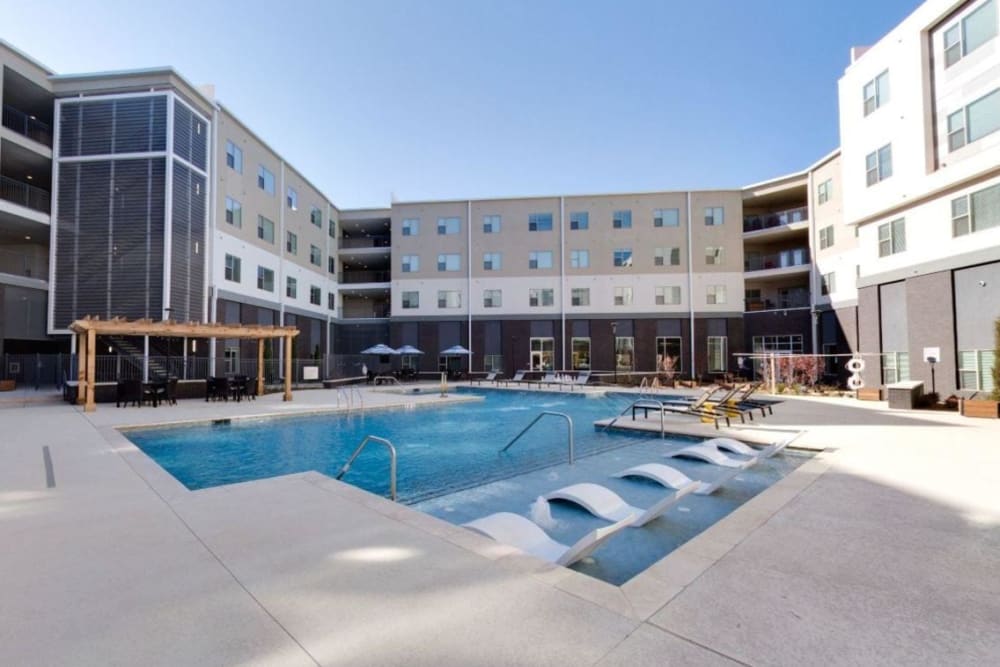 Swimming pool with a sundeck at Argon in Oklahoma City, Oklahoma