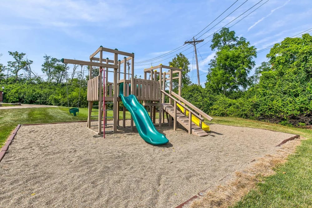 Outdoor playground area for the kids at Four Seasons Apartments in Erlanger, Kentucky