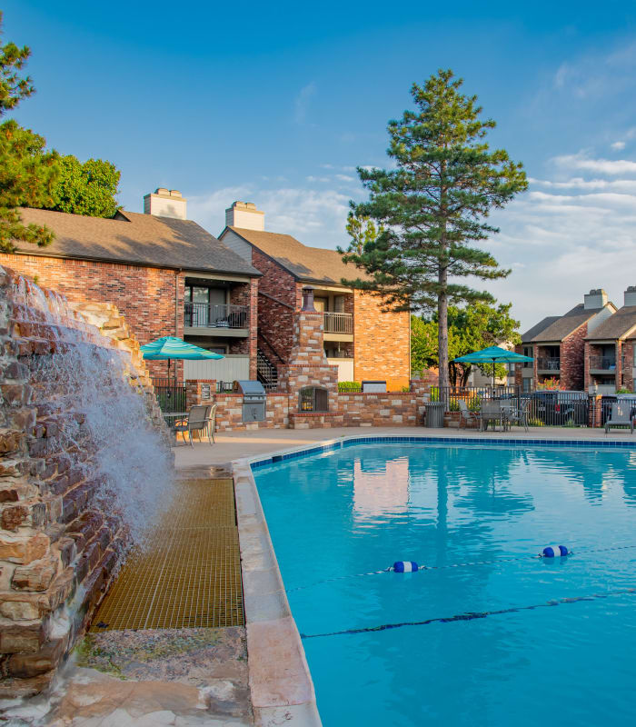 Pool at The Warrington Apartments in Oklahoma City, Oklahoma