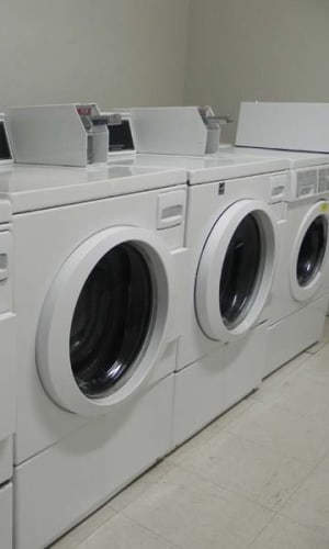 Resident laundry facility at Bent Creek Apartments in Lewisville, Texas