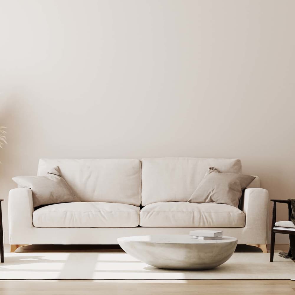 Living room with wood-style flooring at Aven Residences in Houston, Texas