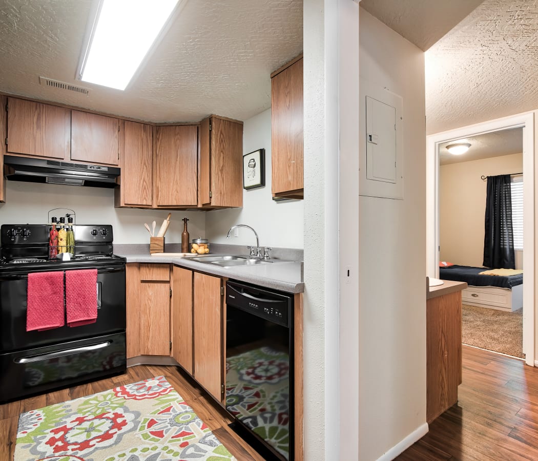 Kitchen at Cherry Creek Apartments in Riverdale, Utah
