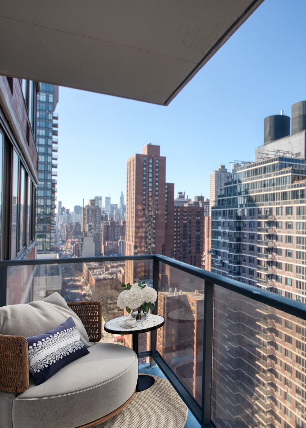 View from private balcony at 301 E 94th Street in New York, New York