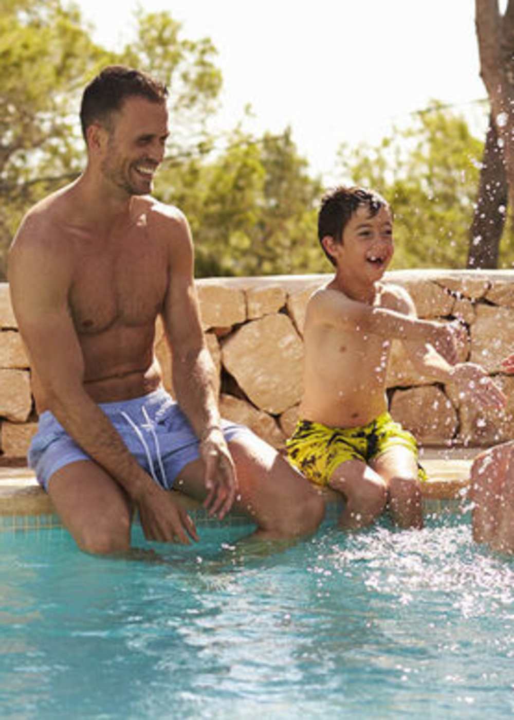 Residents at the pool at Potranco Commons in San Antonio, Texas