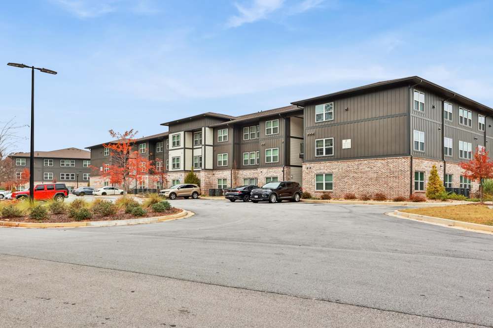 An exterior view of the apartments at Flats at Mount Zion in Stockbridge, Georgia