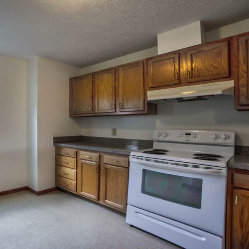 Apartment kitchen at Connolly Park in Beaver Falls, Pennsylvania