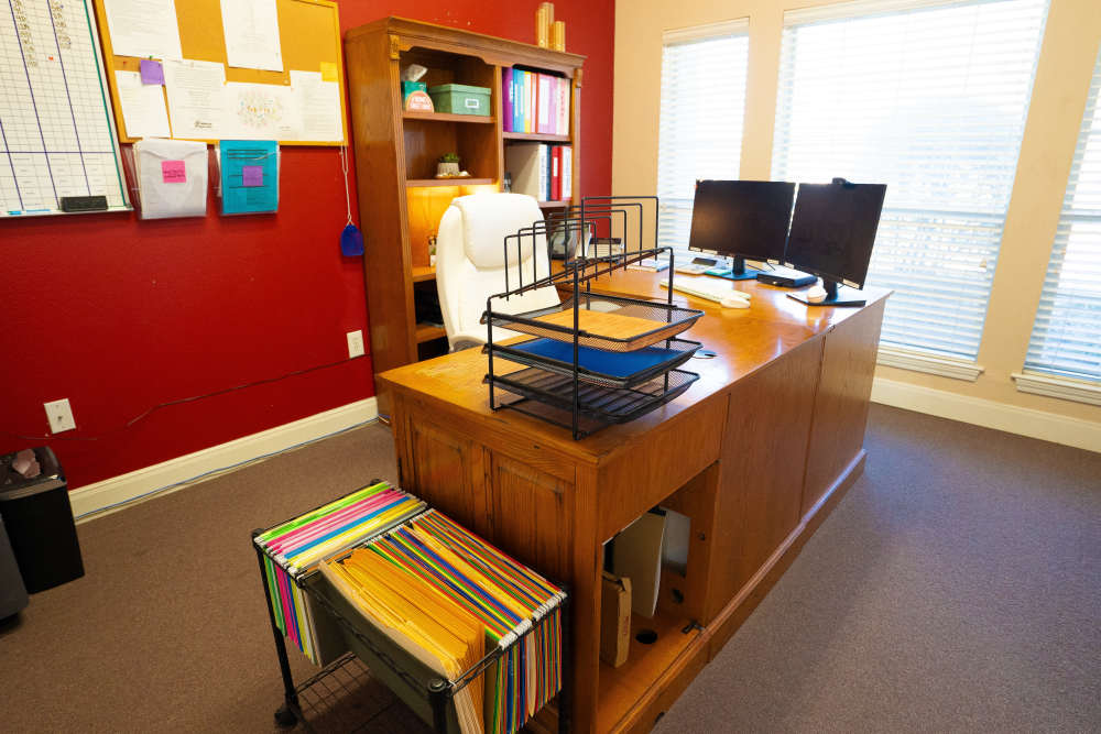 Leasing office reception at Millpoint Townhomes in Henderson, Texas