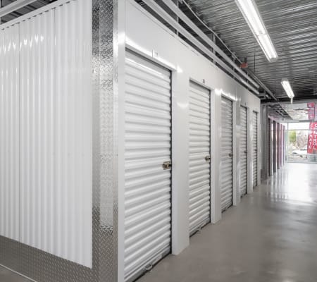 Interior storage hallway of StorQuest Express - Self Service Storage in Sacramento, California