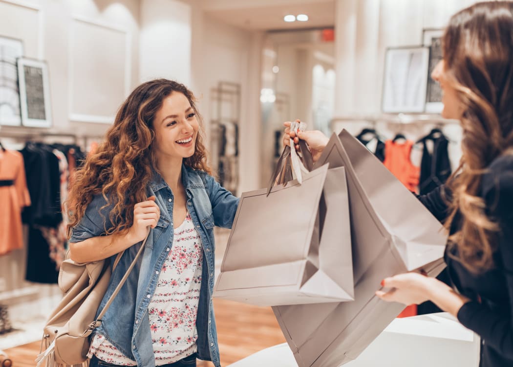 Young girl shopping near The Park at Ashford in Arlington, Texas
