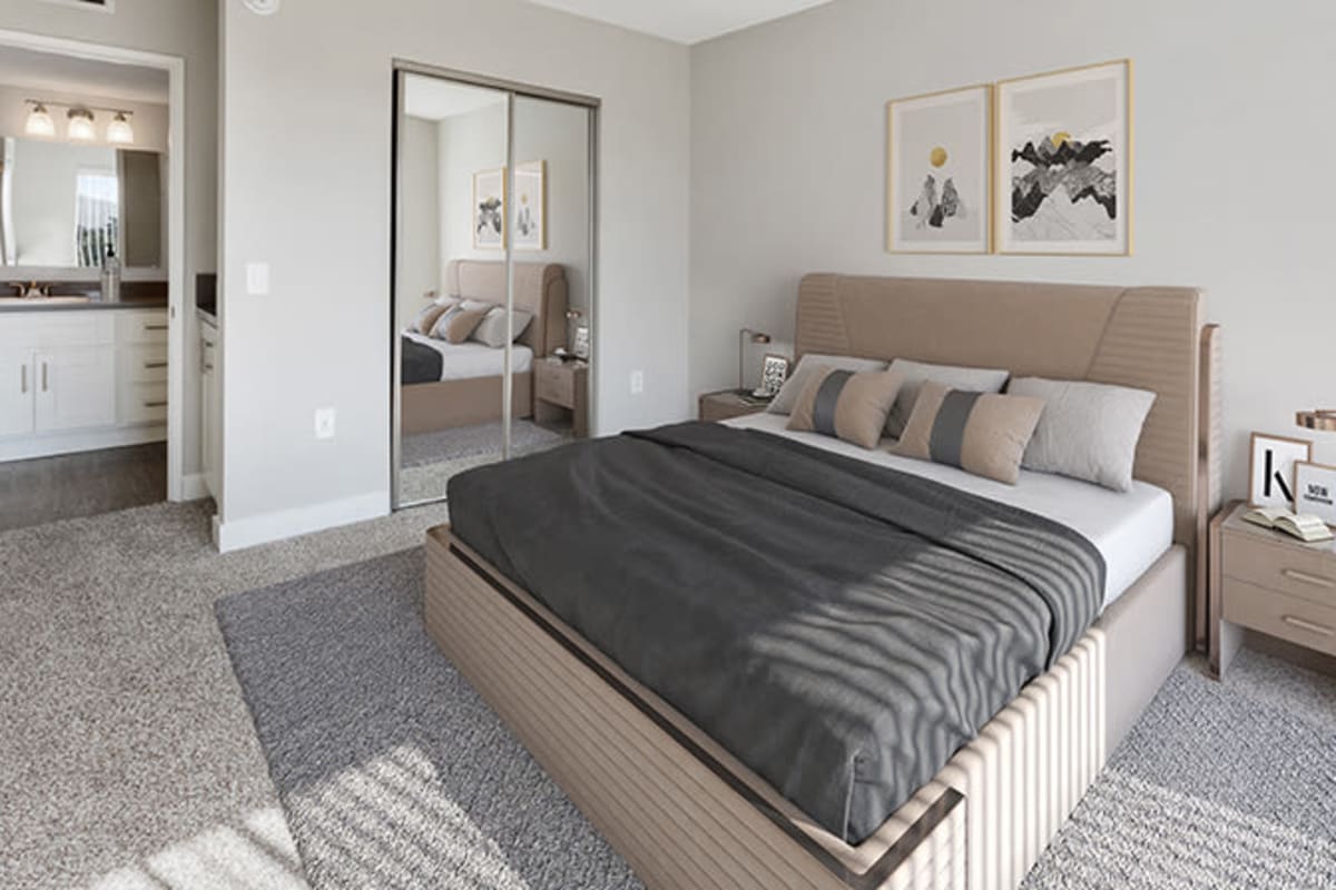 Bedroom at Amanda Regency Apartments, Van Nuys, California